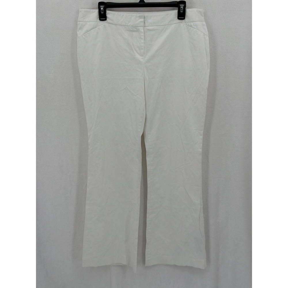 Laundry by Shelli Segal Pants Womens 14 White Bootcut Minimalist Chino Summer